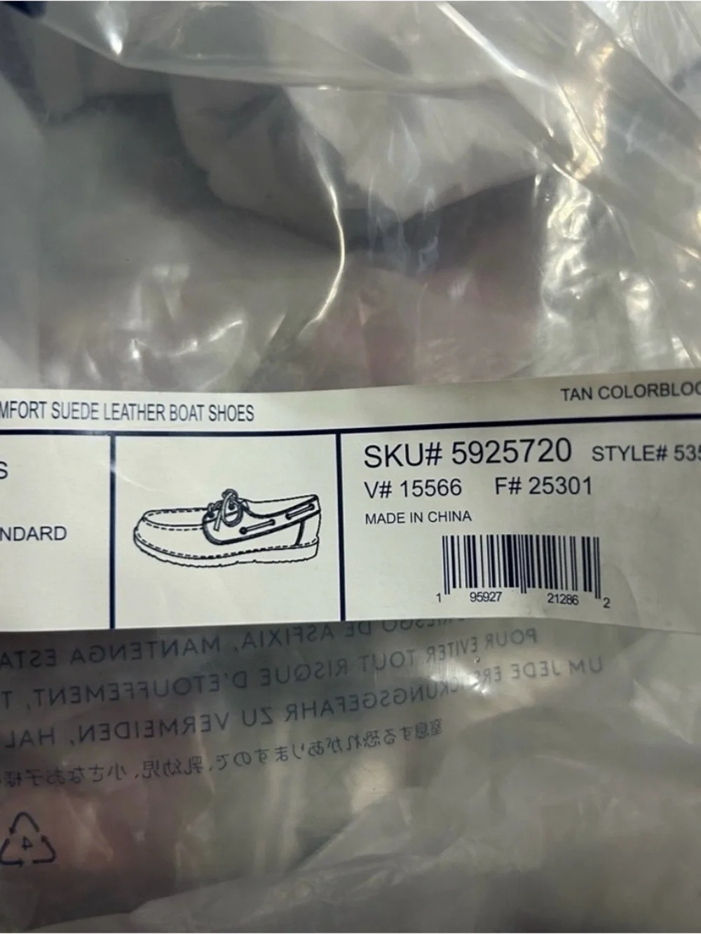 NWT Lands End Suede Leather Boat Shoes, Size 9D